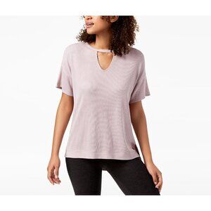 Calvin Klein Women's Performance Keyhole Top, Evening Sand NWT Size L